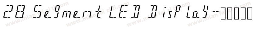 28 Segment LED Display字体转换